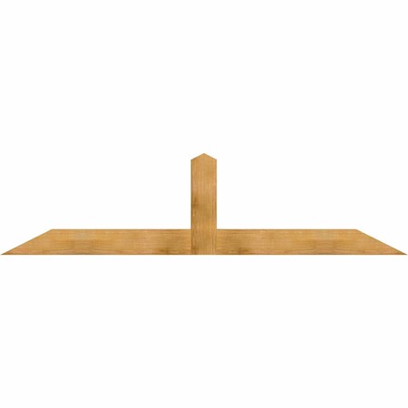 Ekena Millwork Portland Rough Sawn Timber Gable Bracket, Western Red Cedar, 96"W x 24"H x 4"D x 6"F, 6/12 Pitch GBW096X24X0406POR00RWR